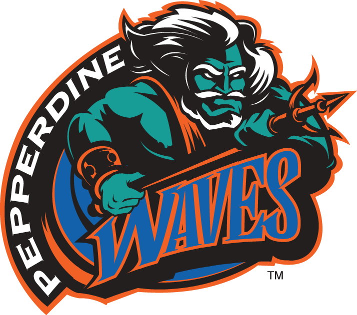 Pepperdine Waves 1998-2003 Primary Logo iron on transfers for T-shirts